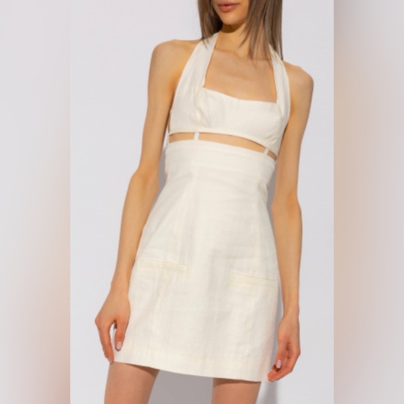 Jacquemus La Robe Limao Cutout Halter Neck Minidress - Picture 2 of 14
